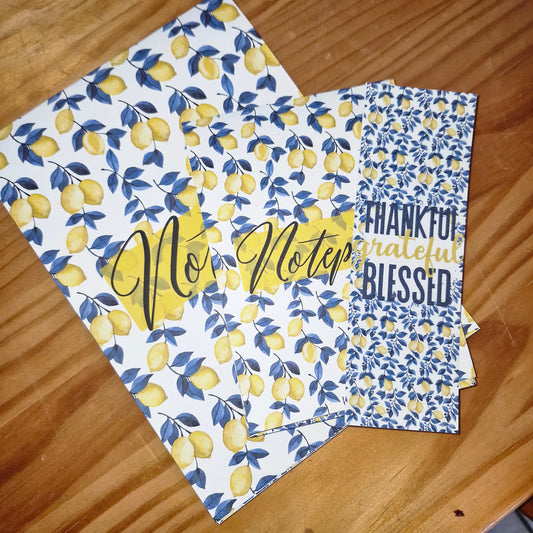 Notepad Bundle - Blue & Lemon - Blessed