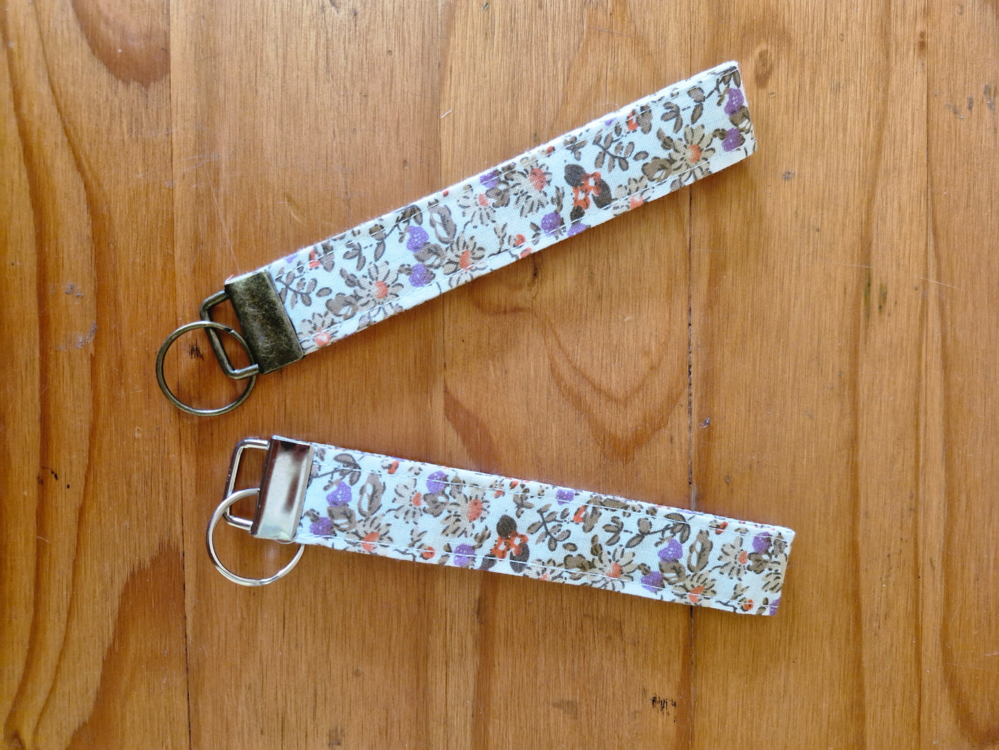 Keyfobs - Brown & Purple Floral