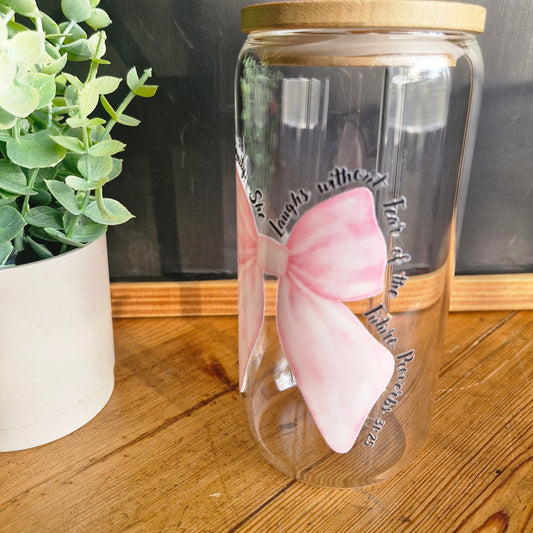 Libbey Glass – Proverbs 31:25 Edition