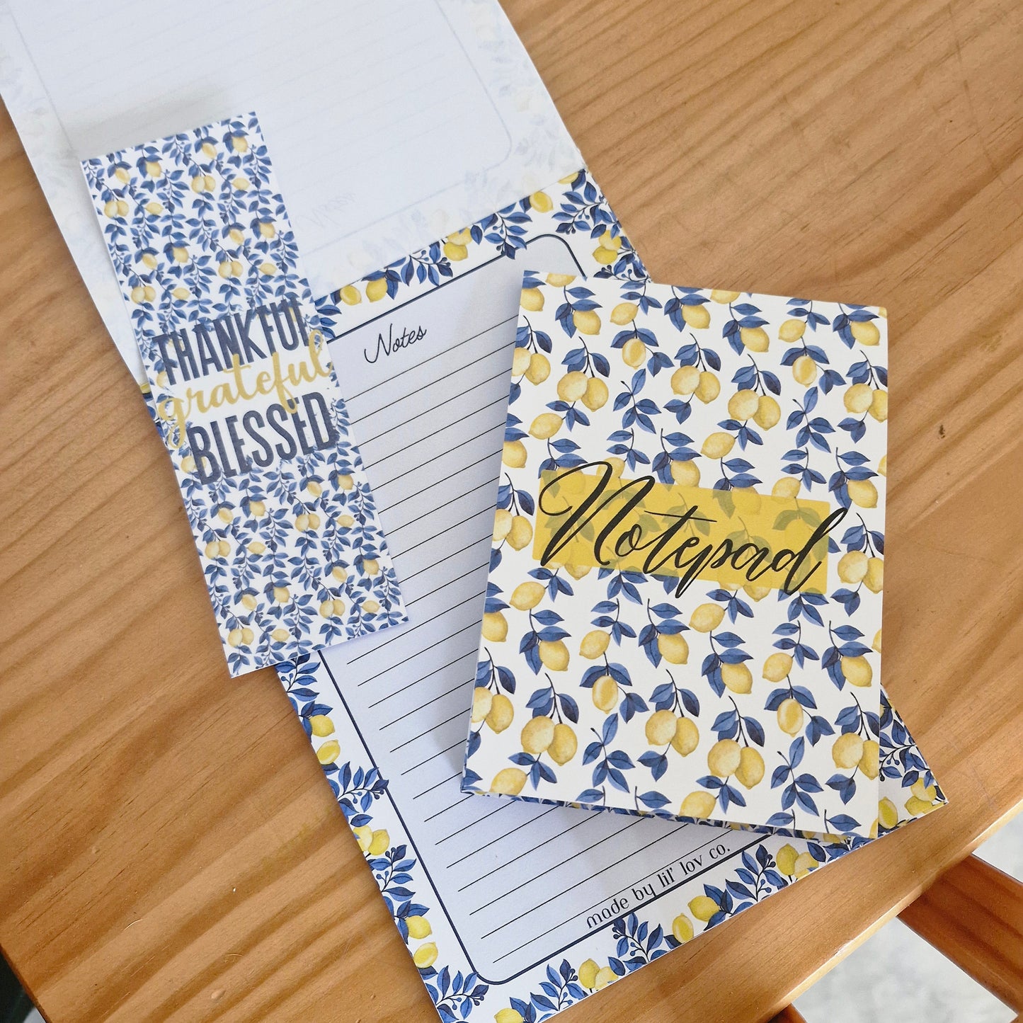 Notepad Bundle - Blue & Lemon - Blessed