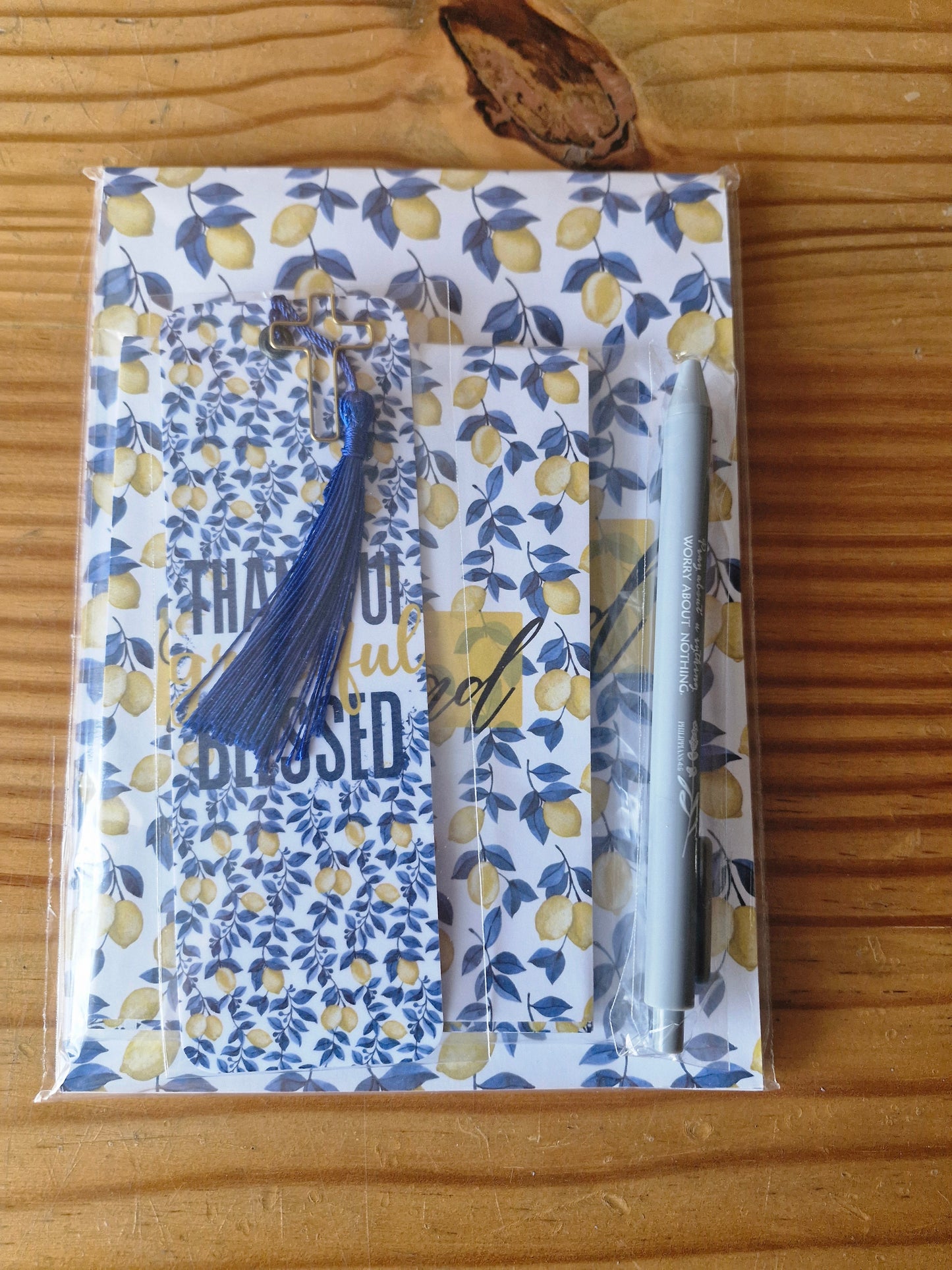 Notepad Bundle - Blue & Lemon - Blessed