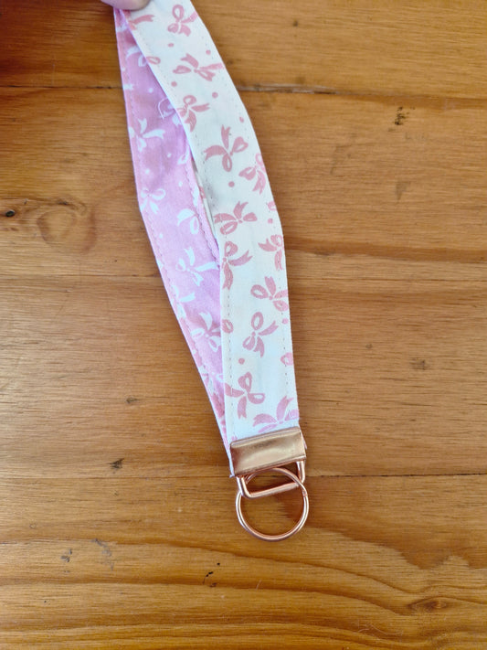 Keyfobs - Pink / White Bows