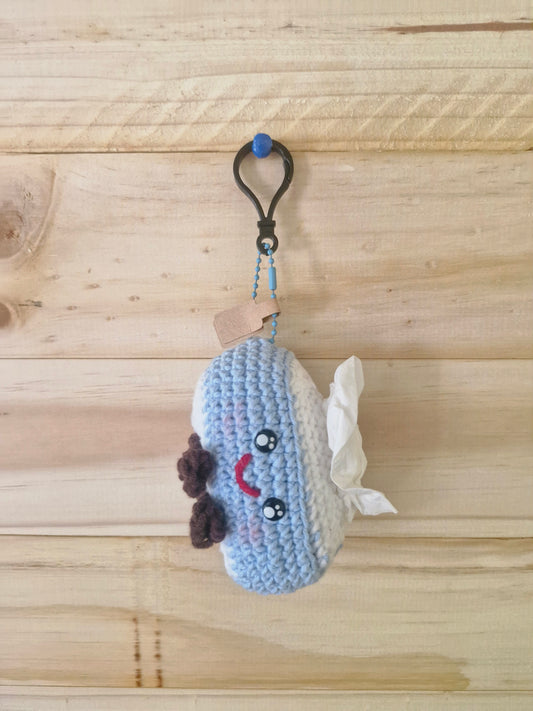 Key Chain - Tissue Box Blue
