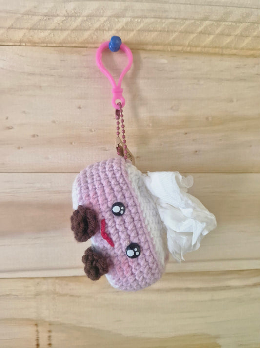 Key Chain - Tissue Box Pink