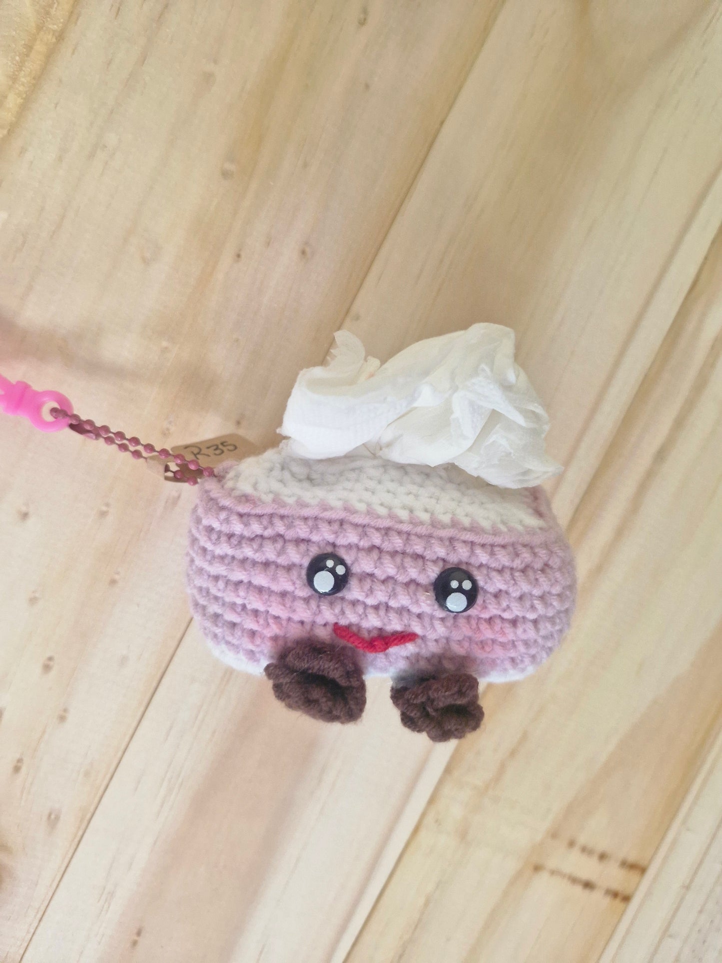 Key Chain - Tissue Box Pink